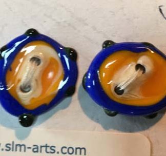 Murano crystal buttons  x  2
