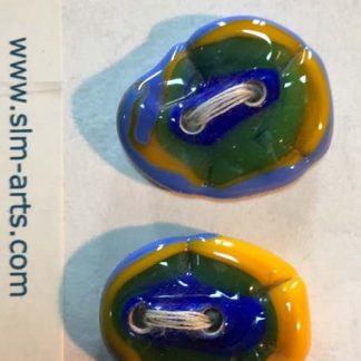 Murano crystal buttons  x2