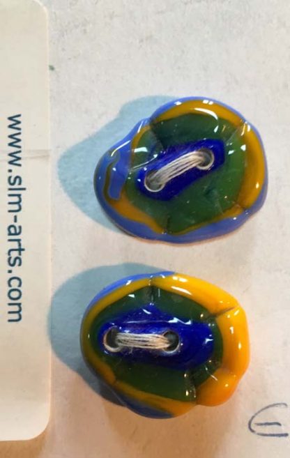 Murano crystal buttons  x2