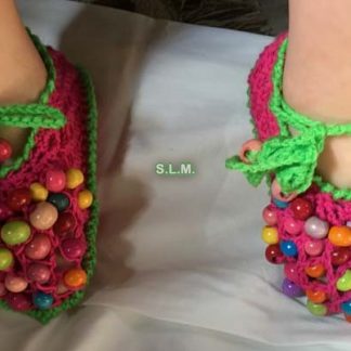 BEADED BOOTEES