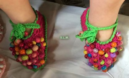 BEADED BOOTEES
