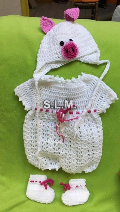 WHITE PIGGY SET