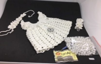 WHITE CROCHET DRESS WITH PEARLS - Image 7
