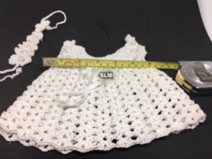 WHITE CROCHET DRESS WITH PEARLS - Image 4