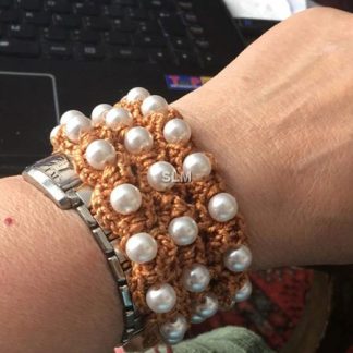 PEARL crocheted bracelet