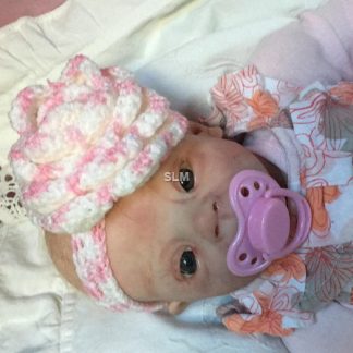 SET blanket, bootees, headband..flower