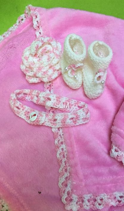 SET blanket, bootees, headband..flower - Image 7