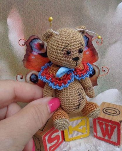 VIO   crocheted butterfly bear - Image 6