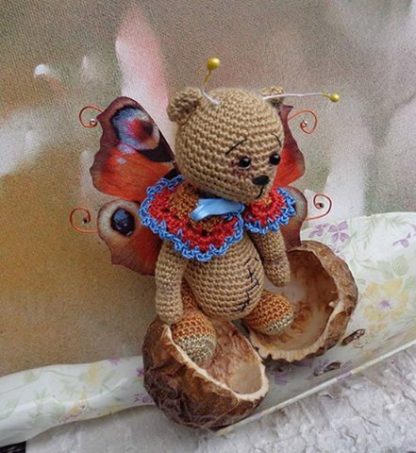 VIO   crocheted butterfly bear - Image 8