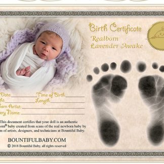 LAVENDER AWAKE  (realborn COA)